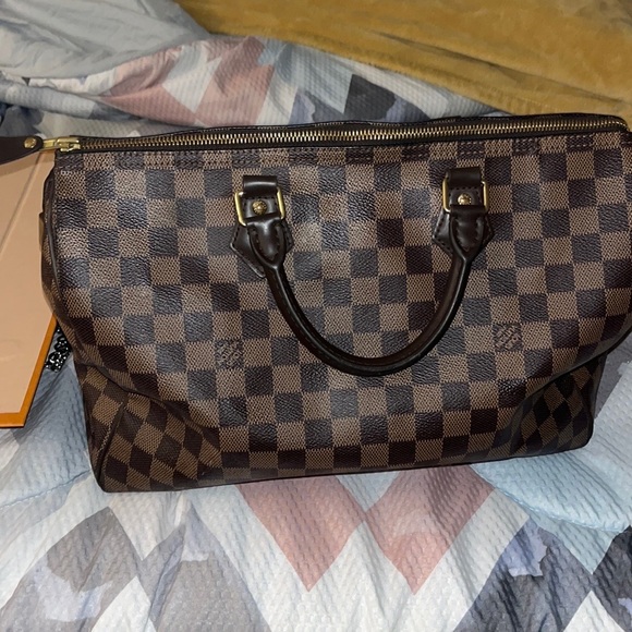 Louis Vuitton speedy 35 Brown leather handbag - Picture 5 of 6